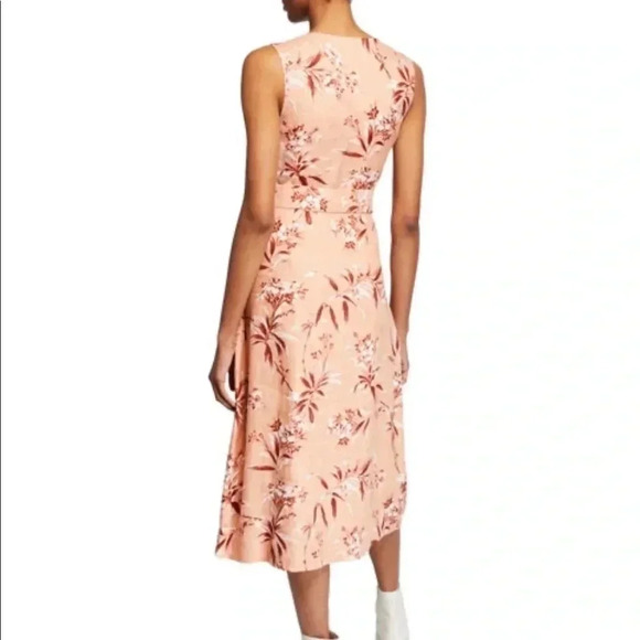 Joie NWT Ethelda Floral-Print V-Neck Midi Dress size Large - Picture 2 of 7